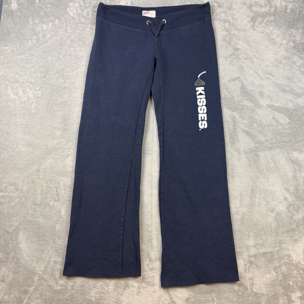 Hershey’s Kisses Soffe Womens Small Navy Blue Flare Sweatpants Y2K Lounge